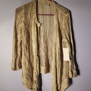 Tan Cardigain by chico's in a small